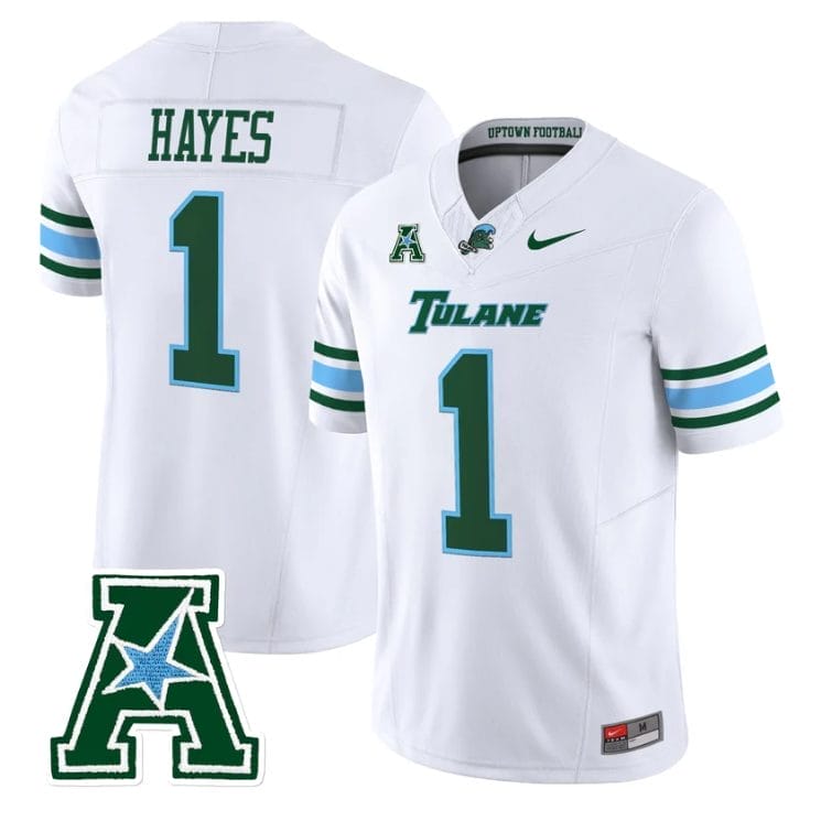 Omari Hayes Jersey #1 Tulane Green Wave 2025 Vapor Limited Stitched - Image 5