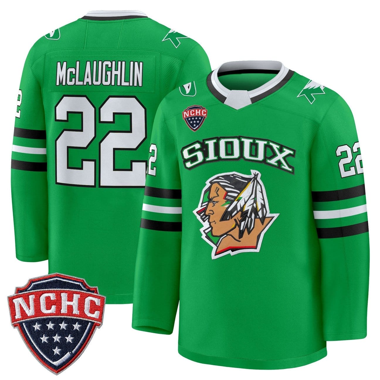 Owen McLaughlin Jersey #22 North Dakota Fighting Hawks 2025-26 Stitched