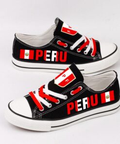 PERU Low Top Canvas Sport Sneakers Shoes For Men Women Fans