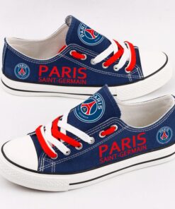 Alternative view of Paris Saint-Germain Football Club Low Top Canvas Sport Sneakers Shoes For Men Women Fans