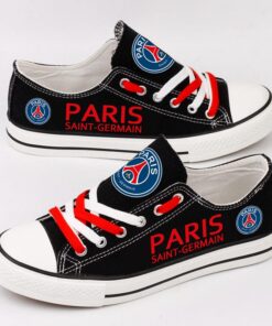 Paris Saint-Germain Football Club Low Top Canvas Sport Sneakers Shoes For Men Women Fans