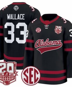 Parks Wallace Jersey #33  Alabama Crimson Tide 2025-26 Premium 20th Anniversary Patch Stitched