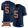 PatWhiteJersey 5WestVirginiaMountaineers1965ThrowbackVaporStitched
