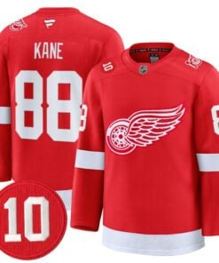Patrick Kane Jersey #88 Detroit Red Wings #10 Alex Delvecchio Honoring Stitched
