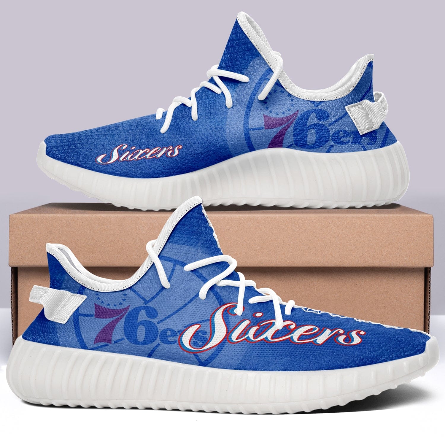 Philadelphia 76ers NBA 350v Yeezy Sneakers For Men Women Fans 3 Philadelphia 76ers NBA 350v Yeezy Sneakers For Men Women Fans - Image 3