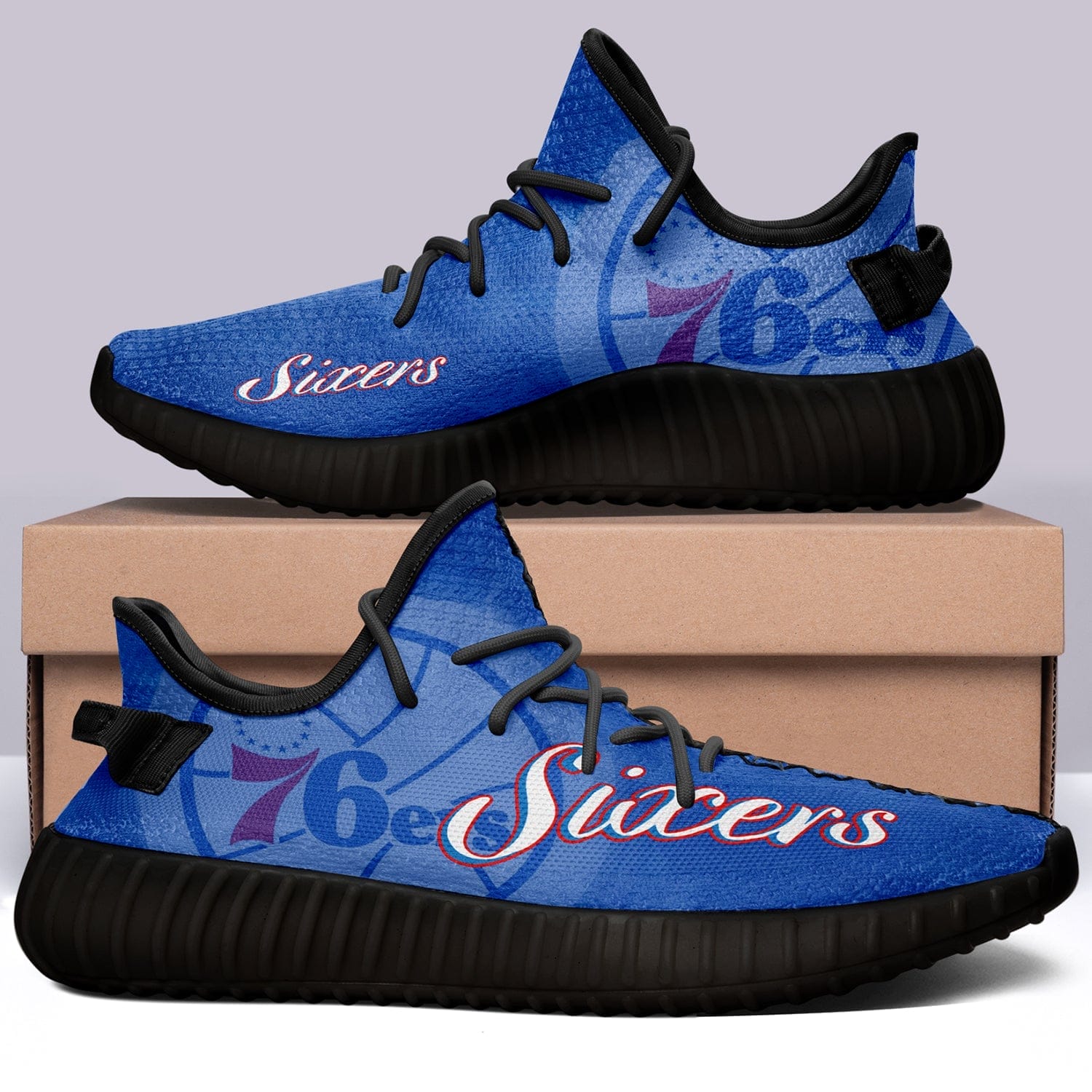 Philadelphia 76ers NBA 350v Yeezy Sneakers For Men Women Fans 2 Philadelphia 76ers NBA 350v Yeezy Sneakers For Men Women Fans - Image 2