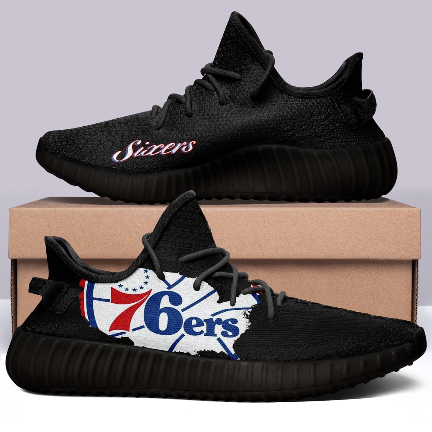 Philadelphia 76ers NBA 350v Yeezy Sneakers For Men Women Fans 4 Philadelphia 76ers NBA 350v Yeezy Sneakers For Men Women Fans - Image 4