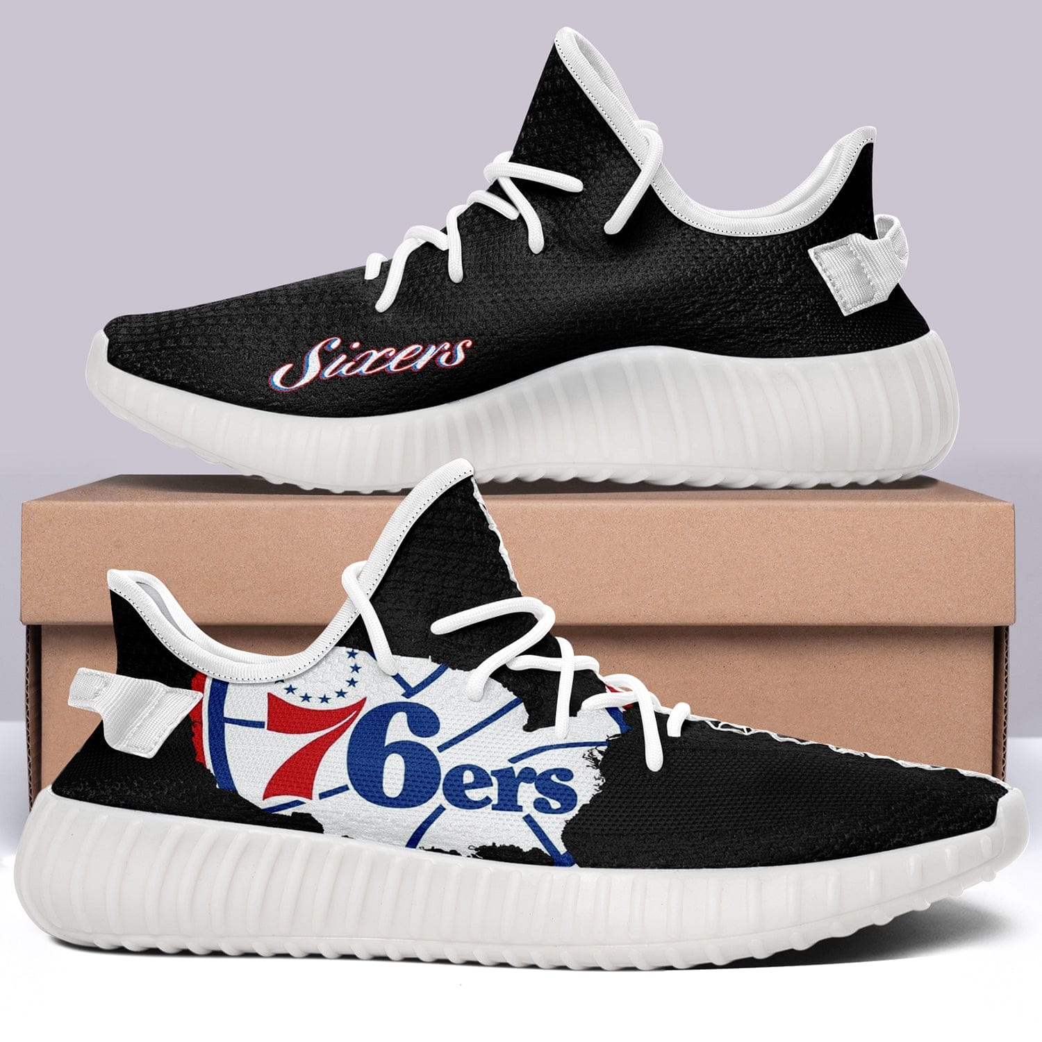 Philadelphia 76ers NBA 350v Yeezy Sneakers For Men Women Fans 5 Philadelphia 76ers NBA 350v Yeezy Sneakers For Men Women Fans - Image 5