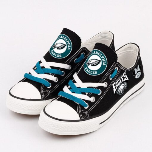 Philadelphia Eagles Low Top Canvas Sport Sneakers Shoes For Men Women Fans - Image 2