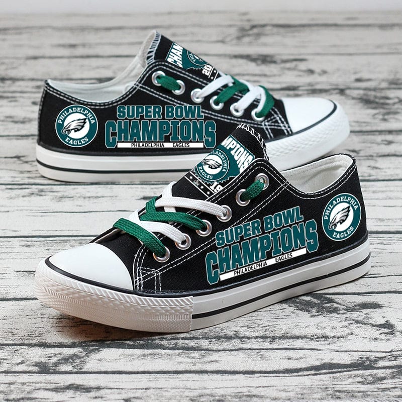 Philadelphia Eagles Low Top Canvas Sport Sneakers Shoes For Men Women Fans - Image 5