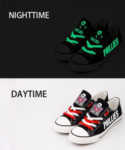 Philadelphia Phillies Limited Print MLB Students Low Top Canvas Shoes Sport Sneakers