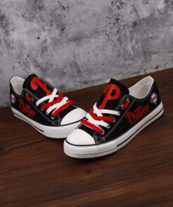 Alternative view of Philadelphia Phillies Limited Print Low Top Canvas Shoes Sport Sneakers For Men Women Fans