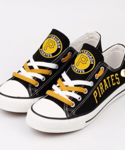 Pittsburgh Pirates Limited Print MLB Students Low Top Canvas Shoes Sport Sneakers 4