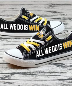 Pittsburgh Steelers Limited Print NFL Students Low Top Canvas Shoes Sport Sneakers