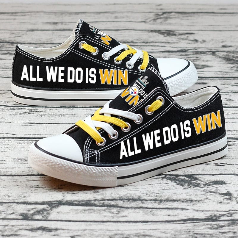 Pittsburgh Steelers Low Top Canvas Sport Sneakers Shoes For Men Women Fans - Image 8