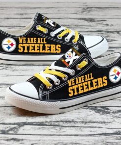 Pittsburgh Steelers Low Top Canvas Sport Sneakers Shoes For Men Women Fans