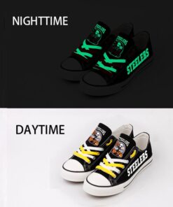 Alternative view of Pittsburgh Steelers Low Top Canvas Sport Sneakers Shoes For Men Women Fans