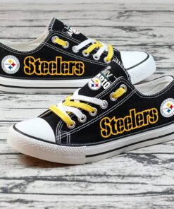 Alternative view of Pittsburgh Steelers Low Top Canvas Sport Sneakers Shoes For Men Women Fans