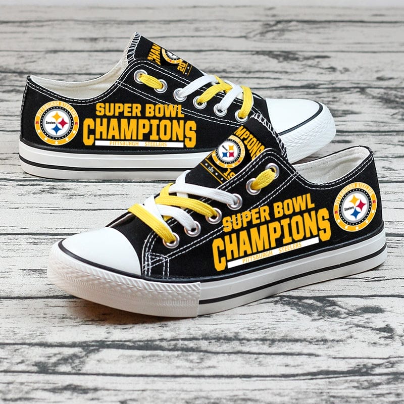 Pittsburgh Steelers Low Top Canvas Sport Sneakers Shoes For Men Women Fans - Image 6