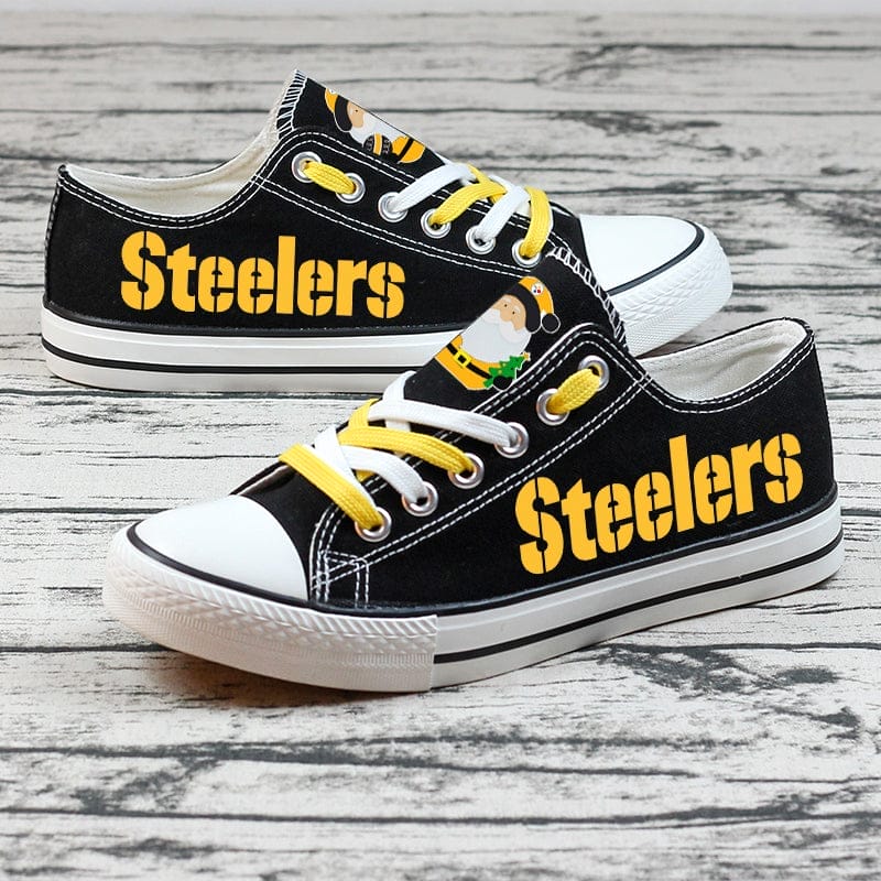 Pittsburgh Steelers Low Top Canvas Sport Sneakers Shoes For Men Women Fans - Image 3
