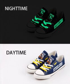 Pittsburgh Steelers Limited Print NFL Students Low Top Canvas Shoes Sport Sneakers 5