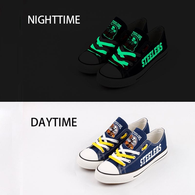 Pittsburgh Steelers Low Top Canvas Sport Sneakers Shoes For Men Women Fans - Image 4