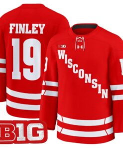Quinn Finley Jersey #19 Wisconsin Badgers 2025-26 Premium Stitched
