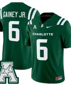 Rod Gainey Jr Jersey 6 Charlotte 49ers 2025 Vapor Limited Stitched Green