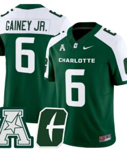 Rod Gainey Jr Jersey 6 Charlotte 49ers 2025 Vapor Limited Stitched Green Alter 76493411 6c6e 4e12 9eff cd0aa52eb458