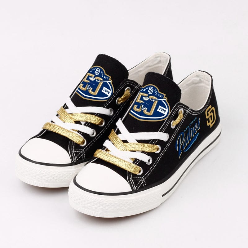 San Diego Padres Limited Print Low Top Canvas Shoes Sport Sneakers For Men Women Fans - Image 3