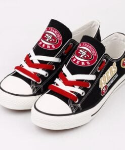 San Francisco 49ers Low Top Canvas Sport Sneakers Shoes For Men Women Fans