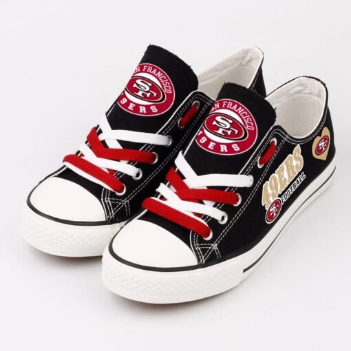 San Francisco 49ers Low Top Canvas Sport Sneakers Shoes For Men Women Fans