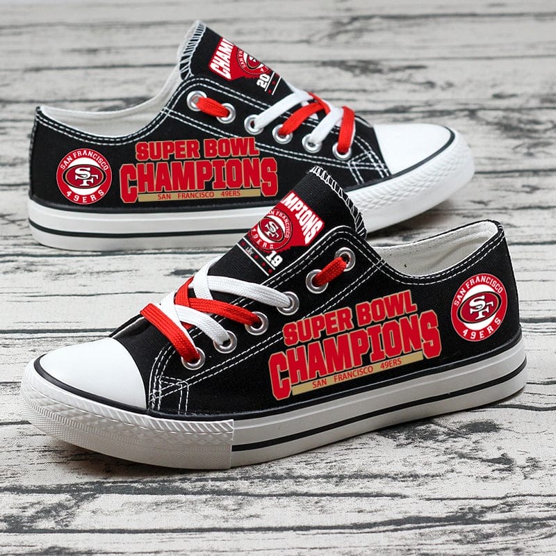 San Francisco 49ers Low Top Canvas Sport Sneakers Shoes For Men Women Fans 5 San Francisco 49ers Low Top Canvas Sport Sneakers Shoes For Men Women Fans - Image 5