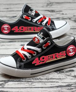 San Francisco 49ers Low Top Canvas Sport Sneakers Shoes For Men Women Fans