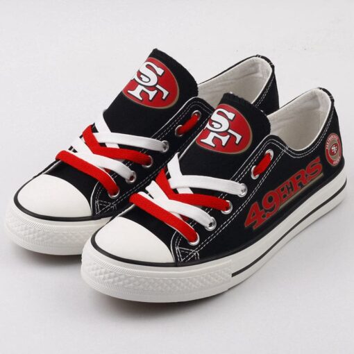 San Francisco 49ers Low Top Canvas Sport Sneakers Shoes For Men Women Fans