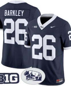 Saquon Barkley Jersey 26 Penn State 2025 Throwback Vapor Stitched Navy