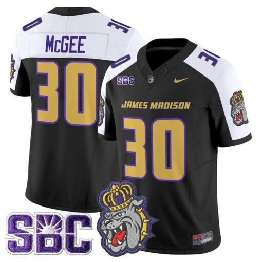 Scotty McGee Jersey #30 James Madison Dukes 2025 Vapor Limited Stitched