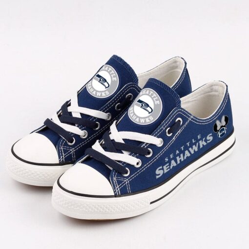 Seattle Seahawks Low Top Canvas Sport Sneakers Shoes For Men Women Fans - Image 3