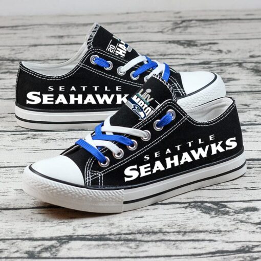 Seattle Seahawks Low Top Canvas Sport Sneakers Shoes For Men Women Fans