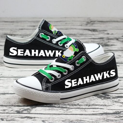 Seattle Seahawks Low Top Canvas Sport Sneakers Shoes For Men Women Fans - Image 5
