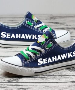Seattle Seahawks Limited Print NFL Students Low Top Canvas Shoes Sport Sneakers 4