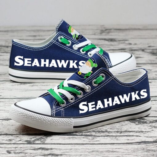 Seattle Seahawks Low Top Canvas Sport Sneakers Shoes For Men Women Fans - Image 3