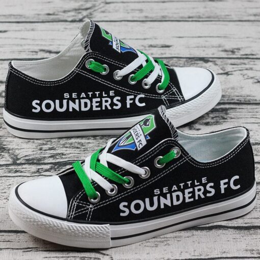 Seattle Sounders FC Low Top Canvas Sport Sneakers Shoes For Men Women Fans