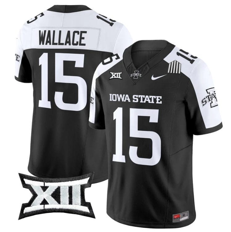 Seneca Wallace Jersey #15 Iowa State Cyclones 2025 Limited Stitched Black Alter 1 Seneca Wallace Jersey #15 Iowa State Cyclones 2025 Limited Stitched Black Alter