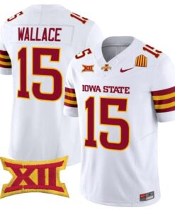 Seneca Wallace Jersey #15 Iowa State Cyclones 2025 Limited Stitched White
