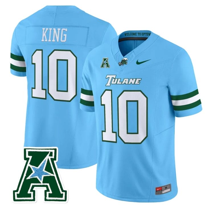 Shaun King Jersey #10 Tulane Green Wave 2025 Vapor Limited Stitched - Image 2