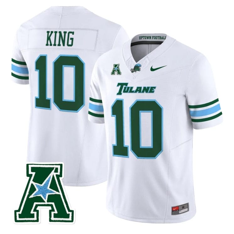 Shaun King Jersey #10 Tulane Green Wave 2025 Vapor Limited Stitched - Image 5