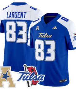 Steve Largent Jersey #83 Tulsa Golden Hurricane 2025 Vapor Stitched Royal Alter