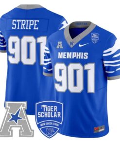 Stripe Jersey #901 Memphis Tigers 2025 Vapor Limited Stitched Royal