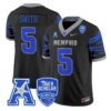 SuttonSmithJersey 5MemphisTigers2025VaporLimitedStitchedBlack